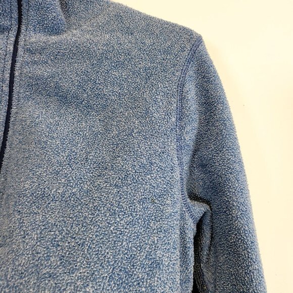 J. CREW Blue Gym Fleece Sweatshirt Top MEDIUM Quarter Zip Pullover Athleisure - Picture 5 of 7